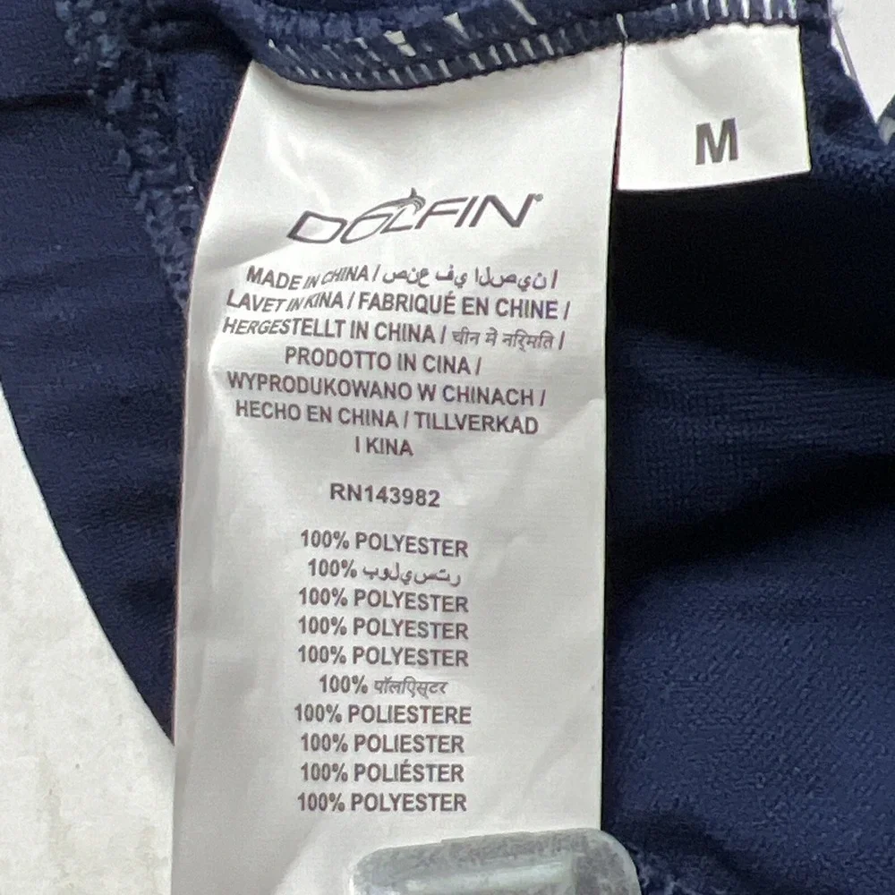 Dolfin‎ Swimwear Bikini Top Navy Blue & White Medium